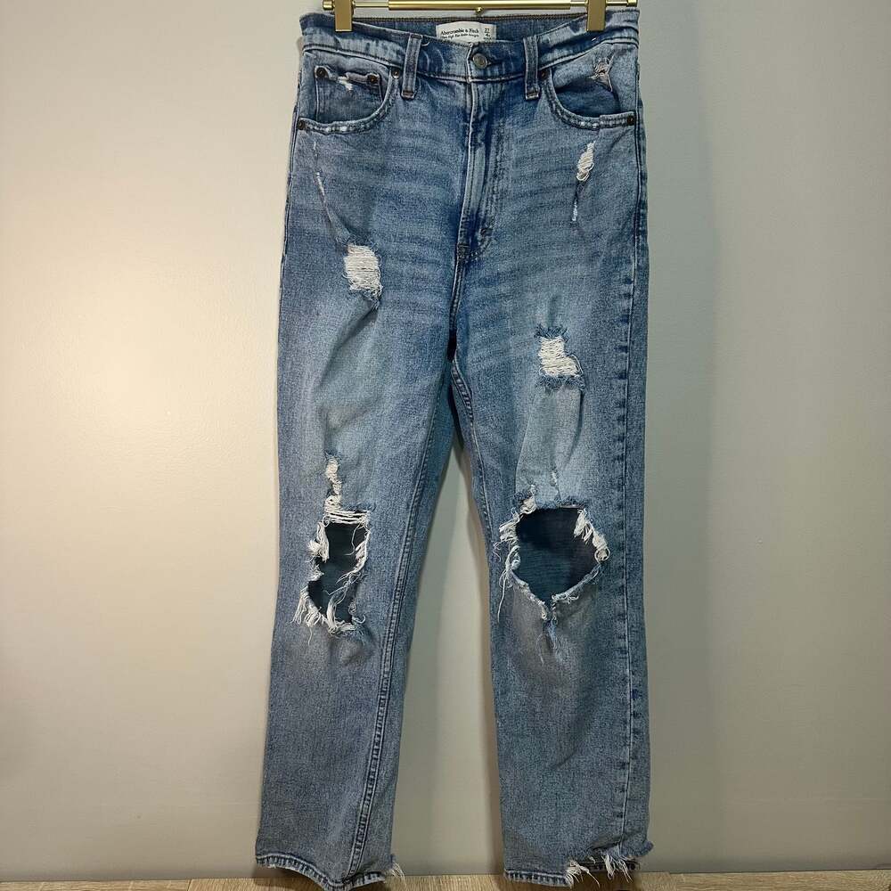 Abercrombie & Fitch Ultra High Rise Ankle Straight Jean, Sz 27/4R